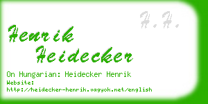 henrik heidecker business card